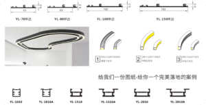 customized LED light aluminum profile from China manufacturer TIAN HUA