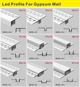 gypsum wall led light aluminum profile from China