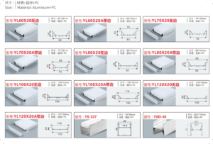 led aluminum channel offie ranges from China led profile supplier tian hua