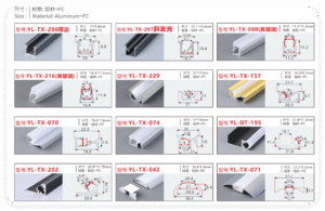 led aluminum profile for wardorobe led light from China aluminum profile manufacturer TIAN HUA